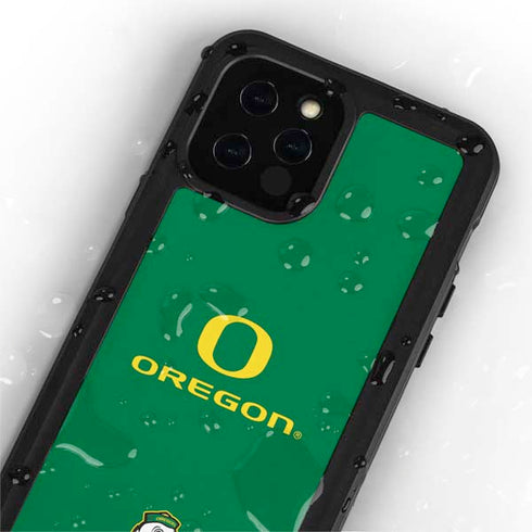 University of Oregon Yellow O with Text iPhone 12 Pro Waterproof Case
