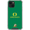 University of Oregon Yellow O with Text iPhone 14 Plus Clear Case