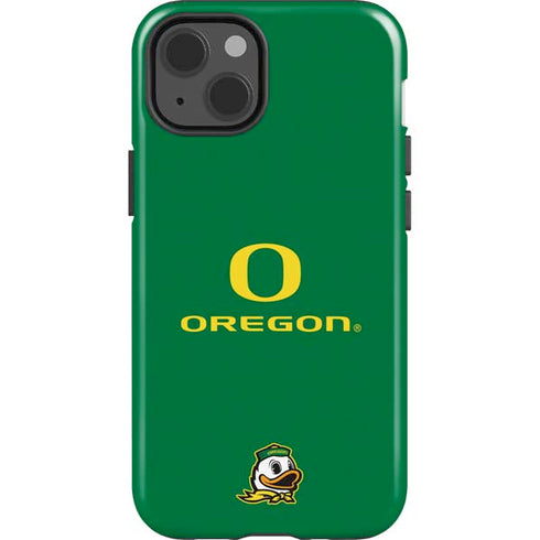 University of Oregon Yellow O with Text iPhone 15 Impact Case