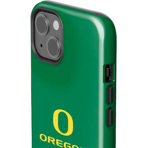 University of Oregon Yellow O with Text iPhone 15 Impact Case