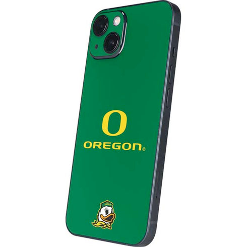 University of Oregon Yellow O with Text iPhone 14 Plus Skin