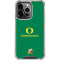 University of Oregon Yellow O with Text iPhone 15 Pro Clear Case