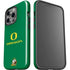 University of Oregon Yellow O with Text iPhone 14 Pro Impact Case