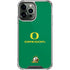 University of Oregon Yellow O with Text iPhone 14 Pro Max Clear Case