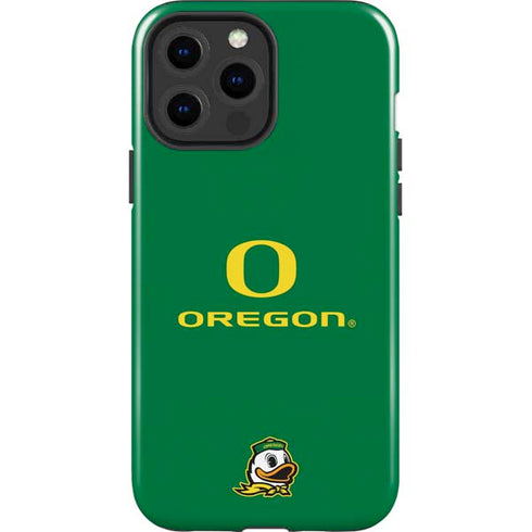University of Oregon Yellow O with Text iPhone 15 Pro Max Impact Case