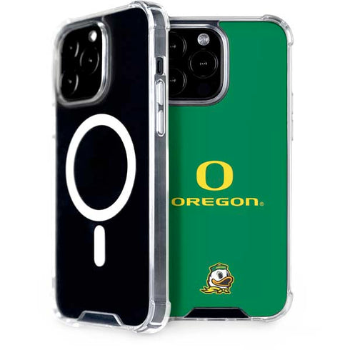 University of Oregon Yellow O with Text iPhone 15 Pro Max MagSafe Case