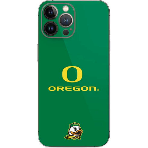 University of Oregon Yellow O with Text iPhone 14 Pro Max Skin