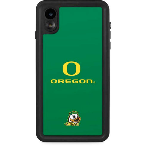 University of Oregon Yellow O with Text iPhone XR Waterproof Case