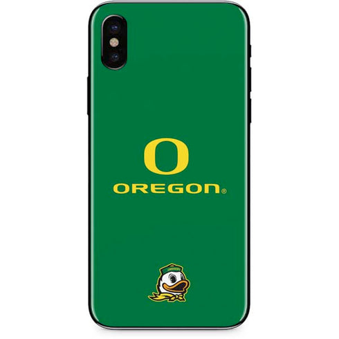 University of Oregon Yellow O with Text iPhone XS Skin