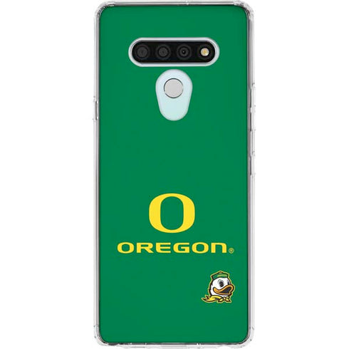 University of Oregon Yellow O with Text LG Stylo 6 Clear Case