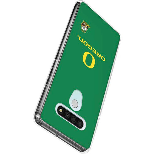 University of Oregon Yellow O with Text LG Stylo 6 Clear Case