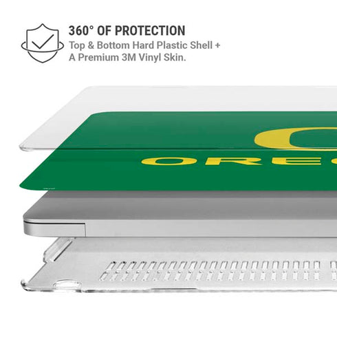 University of Oregon Yellow O with Text MacBook Air 15in (2023-2025) Case plus Skin