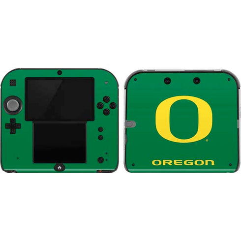 University of Oregon Yellow O on Green Nintendo 2DS Skin