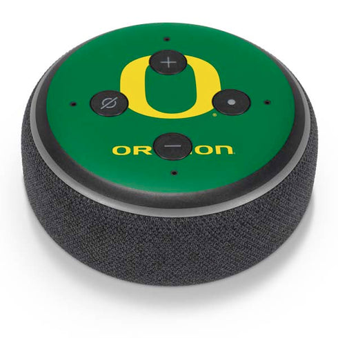 University of Oregon Yellow O on Green Amazon Echo Dot Skin