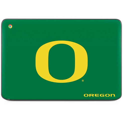 University of Oregon Yellow O on Green HP Chromebook Skin