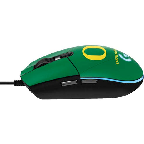 University of Oregon Yellow O on Green G203 Prodigy RGB Wired Gaming Mouse Skin
