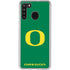 University of Oregon Yellow O on Green Galaxy A21 Clear Case