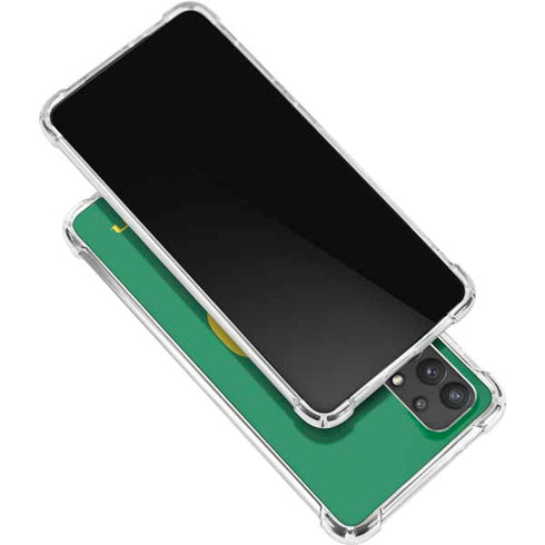 University of Oregon Yellow O on Green Galaxy A32 5G Clear Case