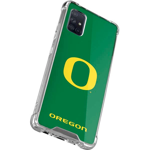 University of Oregon Yellow O on Green Galaxy A51 5G Clear Case