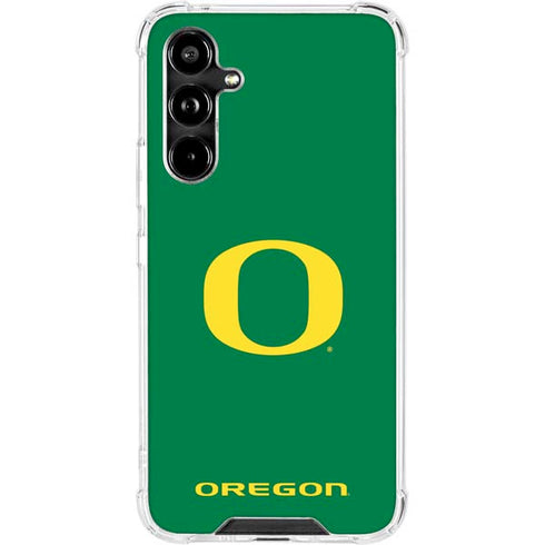 University of Oregon Yellow O on Green Galaxy A54 5G Clear Case