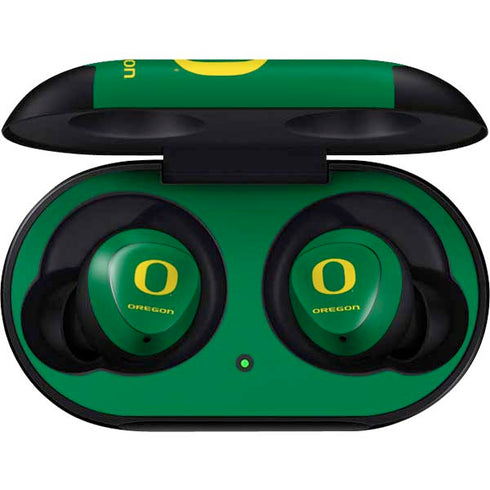 University of Oregon Yellow O on Green Galaxy Buds Skin