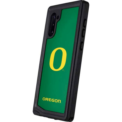 University of Oregon Yellow O on Green Galaxy Note 10 Waterproof Case