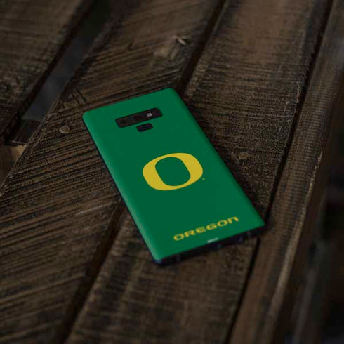 University of Oregon Yellow O on Green Galaxy Note 9 Skin