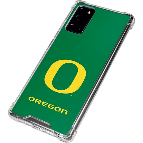University of Oregon Yellow O on Green Galaxy Note20 5G Clear Case