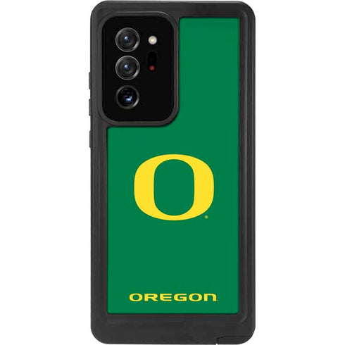University of Oregon Yellow O on Green Galaxy Note20 Ultra 5G Waterproof Case