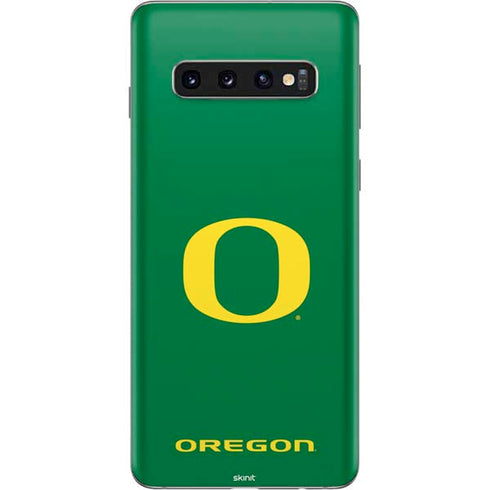 University of Oregon Yellow O on Green Galaxy S10 Skin