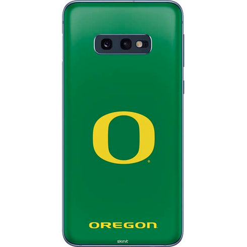 University of Oregon Yellow O on Green Galaxy S10e Skin