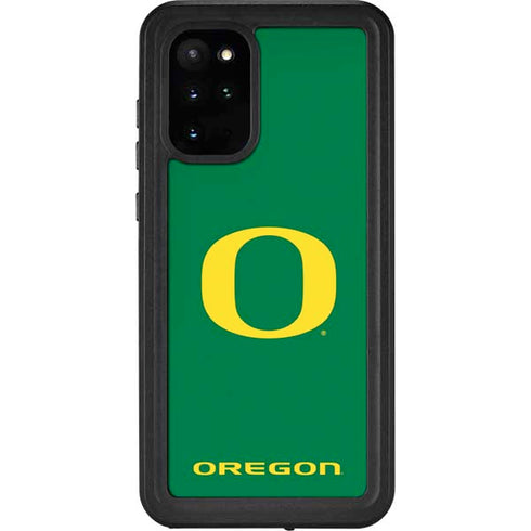 University of Oregon Yellow O on Green Galaxy S20 Plus Waterproof Case