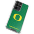 University of Oregon Yellow O on Green Galaxy S21 Ultra 5G Clear Case