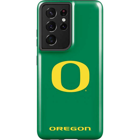University of Oregon Yellow O on Green Galaxy S21 Ultra 5G Pro Case