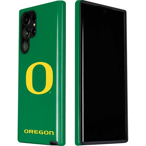 University of Oregon Yellow O on Green Galaxy S22 Ultra Pro Case