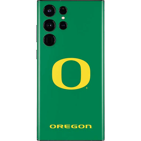 University of Oregon Yellow O on Green Galaxy S22 Ultra Skin