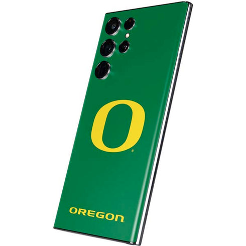 University of Oregon Yellow O on Green Galaxy S22 Ultra Skin