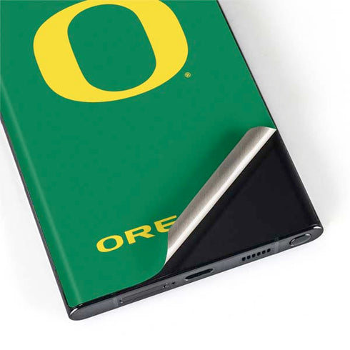 University of Oregon Yellow O on Green Galaxy S22 Ultra Skin