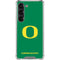 University of Oregon Yellow O on Green Galaxy S23 Clear Case