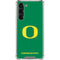 University of Oregon Yellow O on Green Galaxy S23 Plus Clear Case