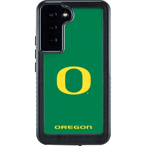 University of Oregon Yellow O on Green Galaxy S23 Plus Waterproof Case