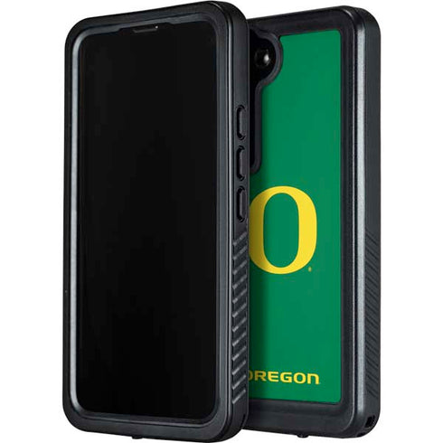 University of Oregon Yellow O on Green Galaxy S23 Plus Waterproof Case