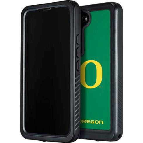 University of Oregon Yellow O on Green Galaxy S23 Waterproof Case
