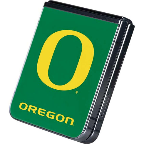 University of Oregon Yellow O on Green Galaxy Z Flip5 5G Skin