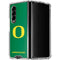 University of Oregon Yellow O on Green Galaxy Z Fold4 5G Clear Case