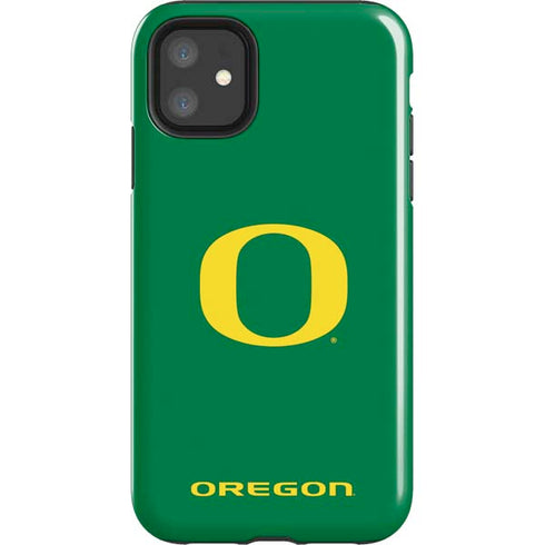 University of Oregon Yellow O on Green iPhone 11 Impact Case