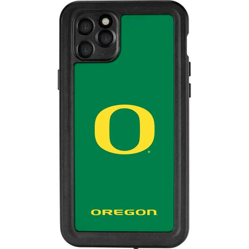 University of Oregon Yellow O on Green iPhone 11 Pro Max Waterproof Case