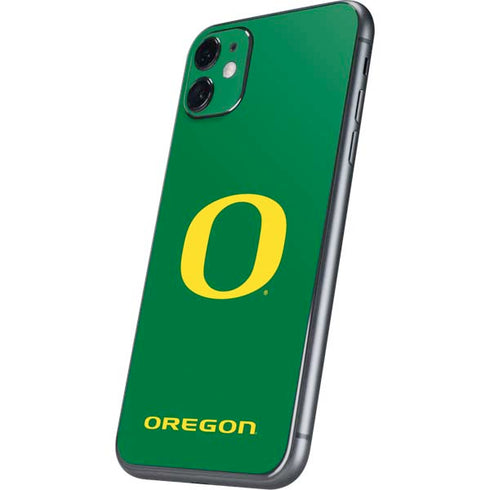 University of Oregon Yellow O on Green iPhone 11 Skin