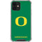University of Oregon Yellow O on Green iPhone 12 Clear Case