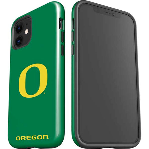 University of Oregon Yellow O on Green iPhone 12 Impact Case